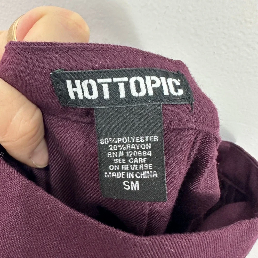 Hot Topic Purple Pleated‎ Mini Skirt Small Alt Prep Preppy Grunge Coquette Goth - Picture 2 of 6